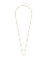 Ari Heart Multi Strand Necklace in Rose Gold