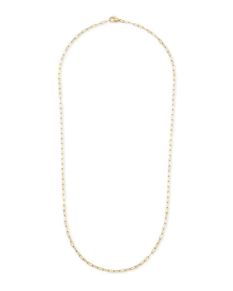 Large Paperclip Chain Necklace in 18k Yellow Gold Vermeil