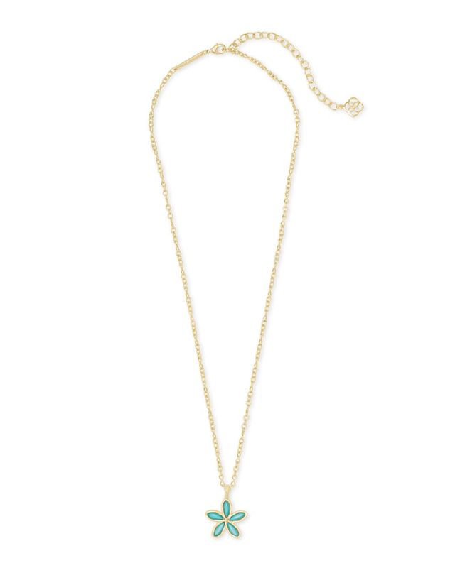 Elisa Gold Pearl Multi Strand Necklace in Teal Abalone | Kendra Scott