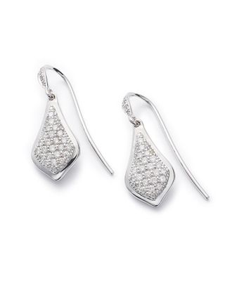 Lexi Drop Earrings in Pave Diamond and 14k White Gold