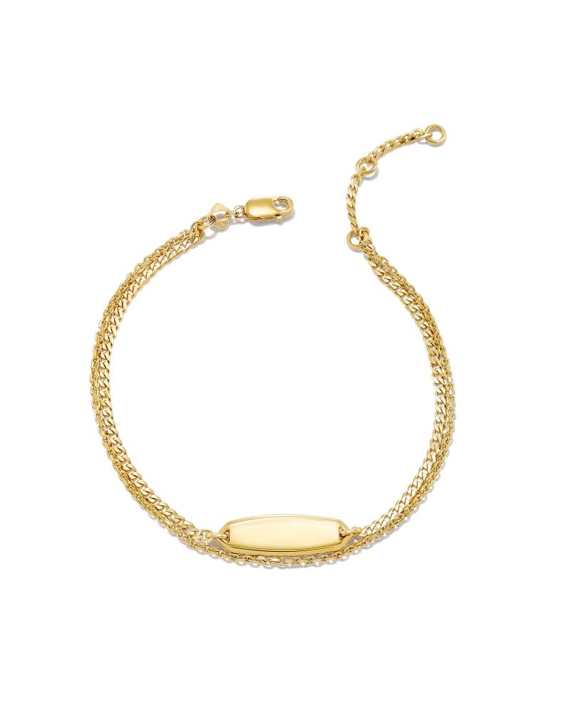 Single Satellite Chain Bracelet in Sterling Silver & 18k Yellow Gold  Vermeil