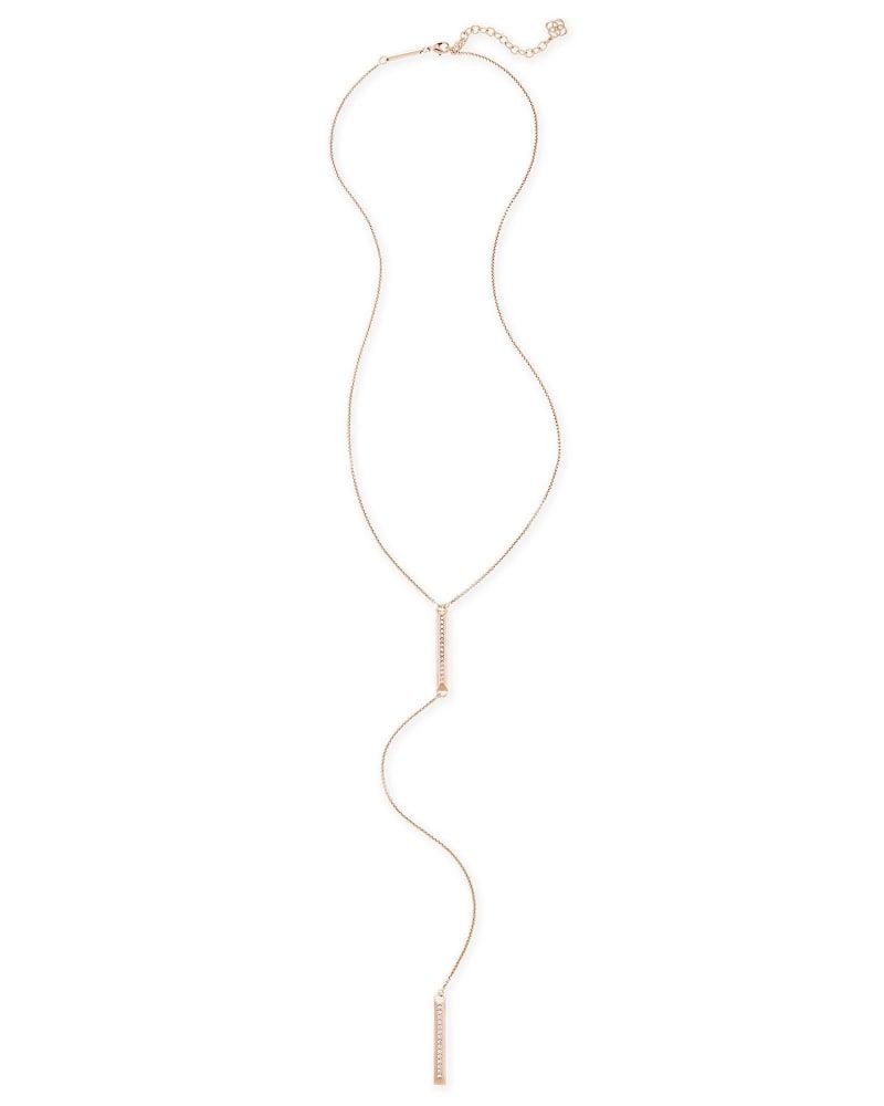 Kendra Scott Shea Lariat Necklace in Rose Gold