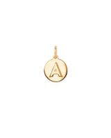 Letter A Coin Charm in 18k Gold Vermeil