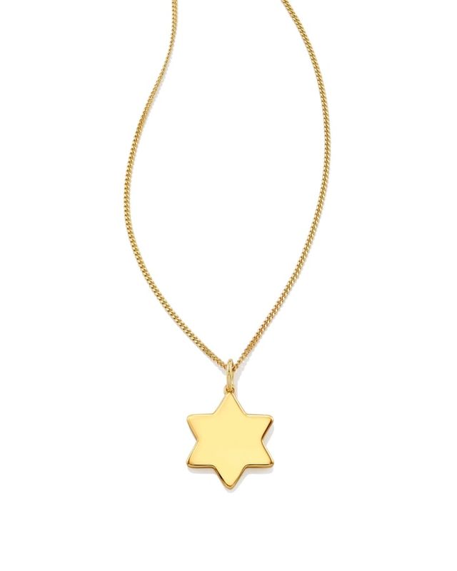 Kendra Scott 14K Yellow Gold Star Pendant Necklace - White Diamond