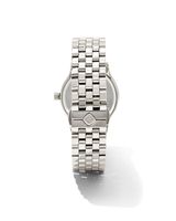 Alex Silver Stainless Steel 35mm Watch in Black Mother-of-Pearl
