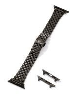Alex 5 Link Watch Band in Black Stainless Steel
