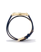 Elle Gold Tone Stainless Steel Leather Wrap Watch in Abalone