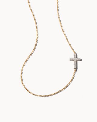 Kendra Scott Cross Necklace in Oxidized Sterling Silver