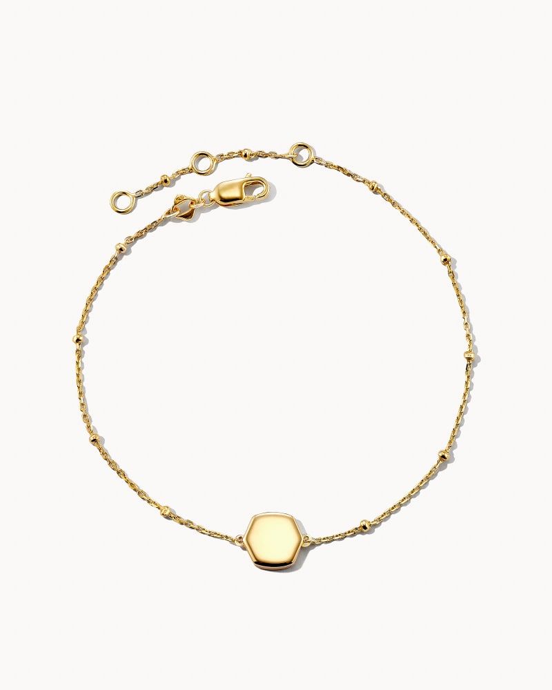 Single Satellite Chain Bracelet in Sterling Silver & 18k Yellow Gold Vermeil