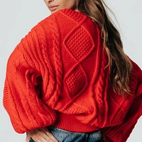 Olivia Knit Sweater- Warm Orange LAST ONE!