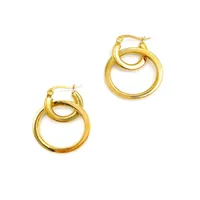 Dangle Hoops gold Earrings