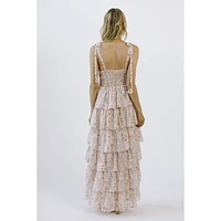 Cara Floral Tiered Summer Maxi Dress - Perfect Wedding Guest ONLY 2 LEFT!