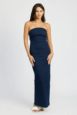 Lucia Denim Strapless Dress