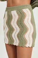 Crochet Mini Skirt With Elastic Waistband