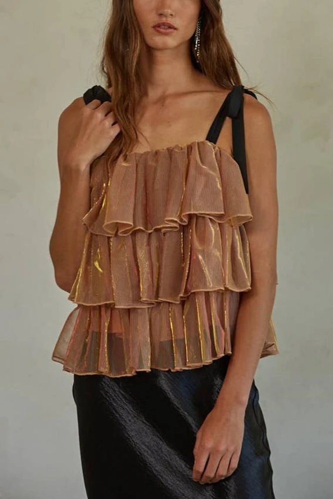 Timeless Mesh Top -  Just time for your New Years Eve Outfit By Together