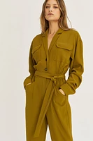 Flora Long Sleeve Utility Jumpsuit by Crescent