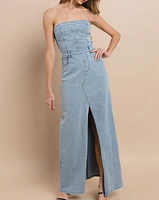 Tati Denim Jean Dress - Maxi