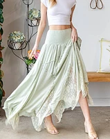 Meredith Lace Maxi Skirt - Sage LAST ONE!!