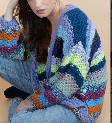 Rainbow Knitted Cardigan