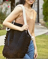 Nina Bag Crochet Knitted Cotton Bag with Rope Handles