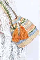Boho Swing Bucket Bag With Tassel