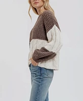 Colorblock Chevron Cable Knit Sweater LAST ONE!