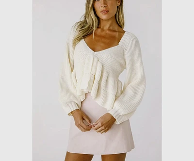 Monochromatic Knit Baby Doll Top