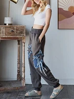 Mineral Washed Star Denim Patch Jogger By Oli & Hali