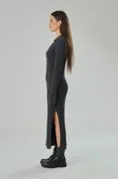 Anita Polo Knit Dark Gray Maxi Dress