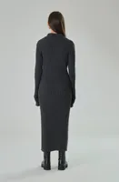 Anita Polo Knit Dark Gray Maxi Dress