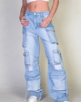 Distressed Cargo Jeans LAST ONE!