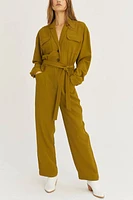 Flora Long Sleeve Utility Jumpsuit by Crescent