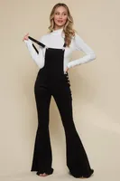 Bellbottom Denim Overall - Black Jean Jumpsuit