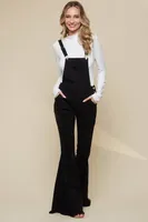 Bellbottom Denim Overall - Black Jean Jumpsuit