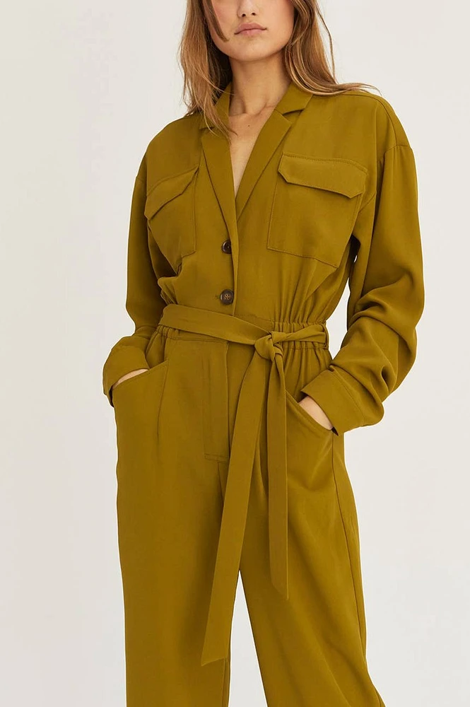 Flora Long Sleeve Utility Jumpsuit by Crescent