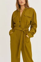 Flora Long Sleeve Utility Jumpsuit by Crescent