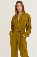 Flora Long Sleeve Utility Jumpsuit by Crescent