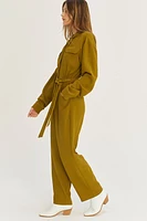 Flora Long Sleeve Utility Jumpsuit by Crescent