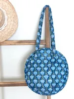 Block Printed Round Bag