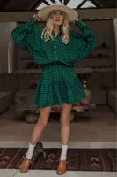 Ella Mini Dress- Gingham Green LAST ONE!