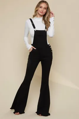 Bellbottom Denim Overall - Black Jean Jumpsuit