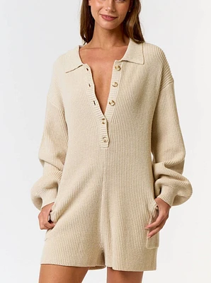 Olivia Long Sleeve Sweater Romper/Short