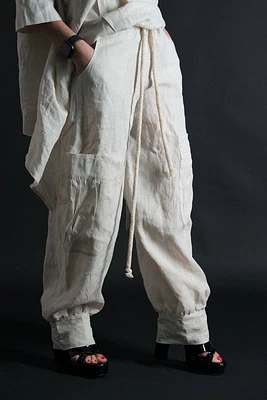 Maya Natural Linen Cargo Pants LAST ONE!