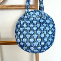 Block Printed Round Bag