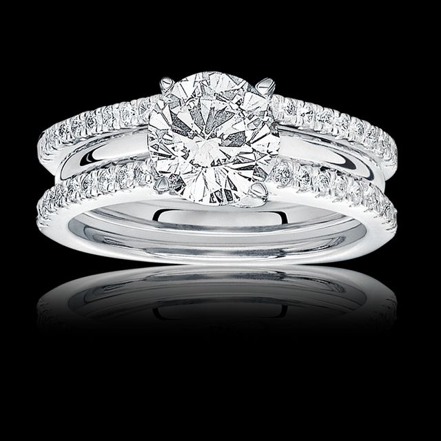 Diamond 1/4ctw. Vintage-Style Ring Insert & Enhancer in 14k White Gold