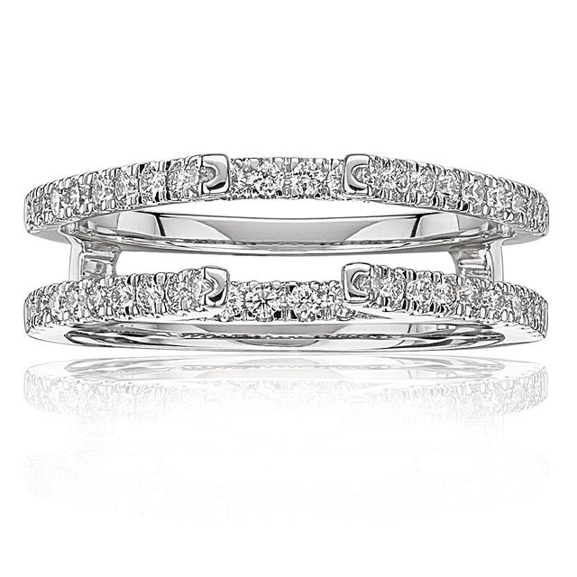 Diamond 1/4ctw. Vintage-Style Ring Insert & Enhancer in 14k White Gold