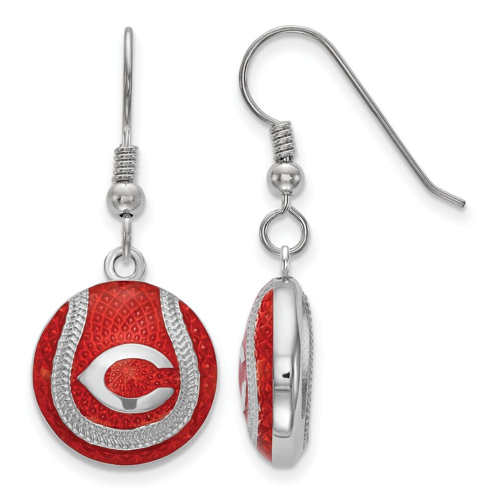 Women's St. Louis Cardinals Sterling Silver Enameled Baseball Pendant