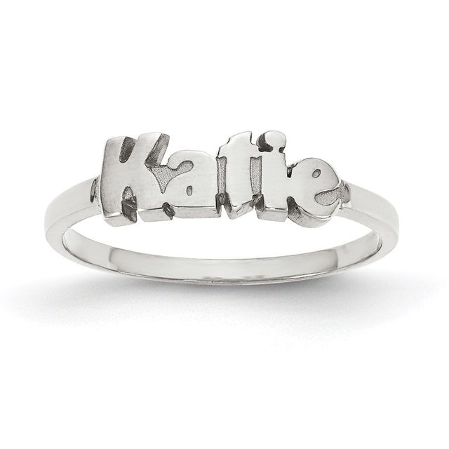 Laser Polished Split Shank Monogram Ring in Sterling Silver (up to 3  letters)