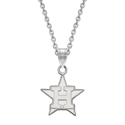 Houston Astros Small Blue Pendant in Sterling Silver