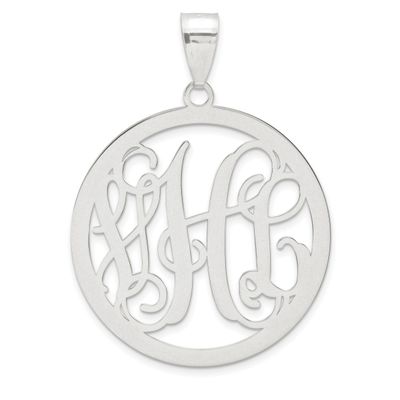 Laser Polished Script Monogram Ring in Sterling Silver (up to 3 letters)